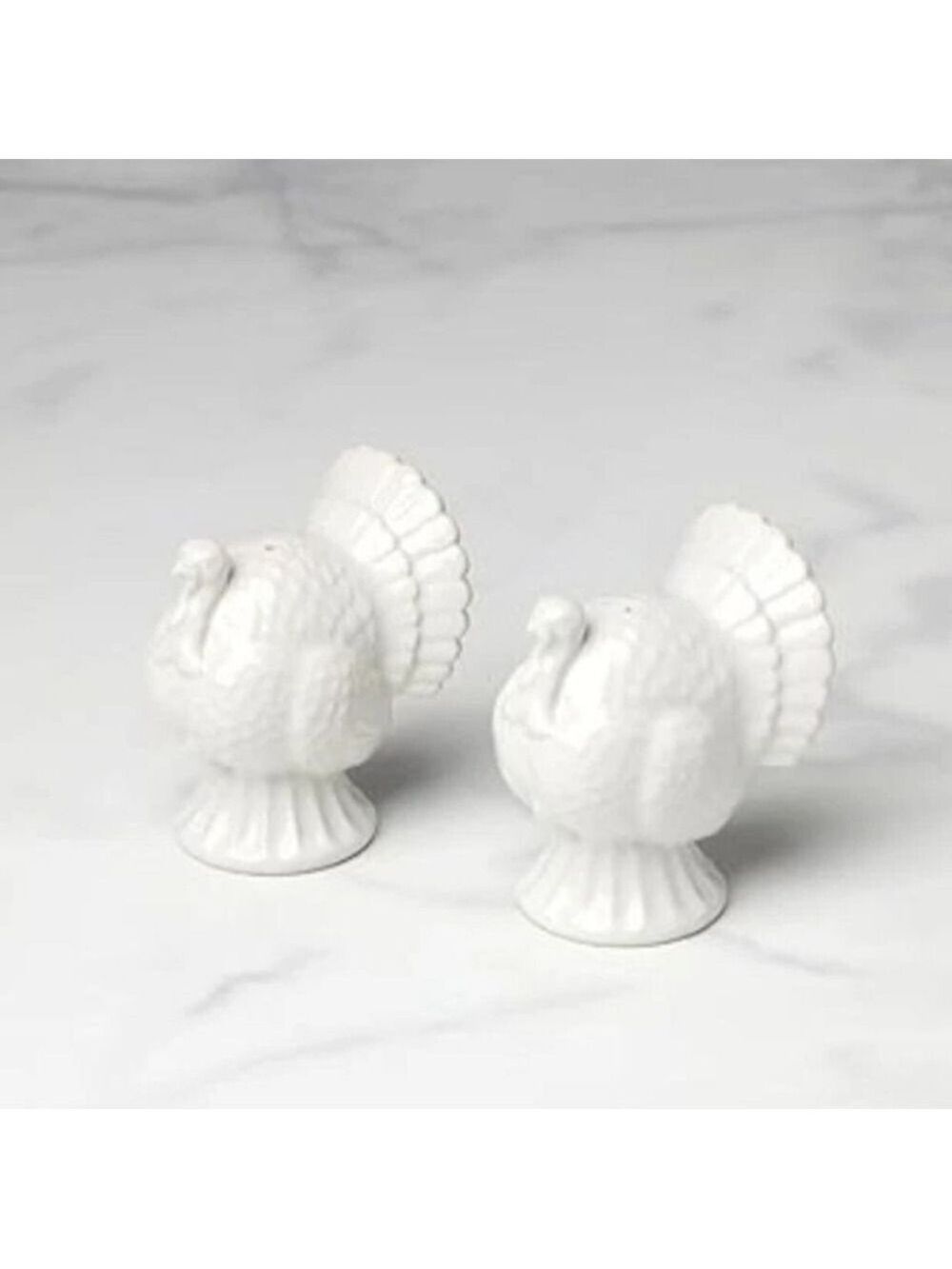 Lenox French Perle Carved Turkey Salt And Pepper Set